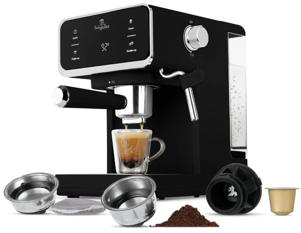 Espressor digital 3 in 1 Matte Black Berlinger Haus BH/9851