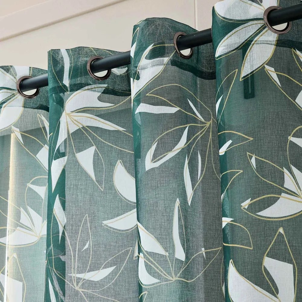 Perdea verde din voal 140x240 cm Elsa – douceur d'intérieur