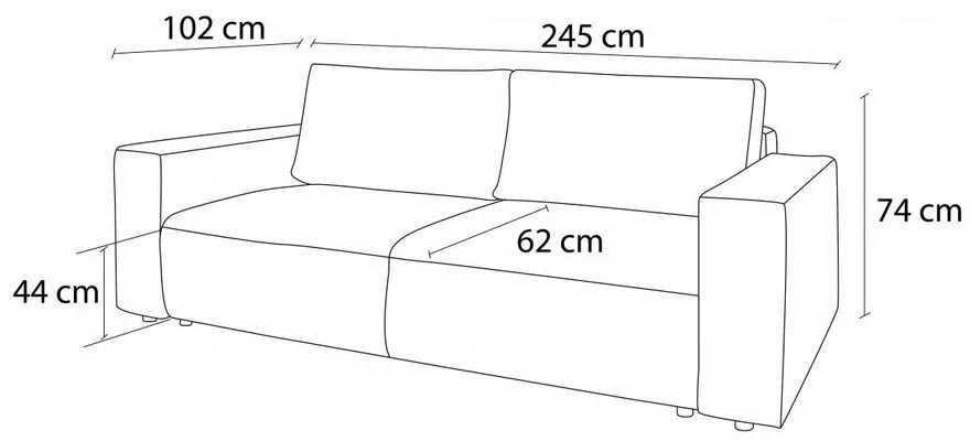 Canapea maro închis extensibilă cu tapițerie din catifea reiată 245 cm Nihad – Bobochic Paris