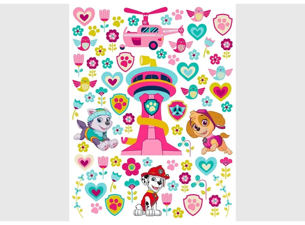 Decorație autoadezivă Paw Patrol Be Happy, 65 x 85cm