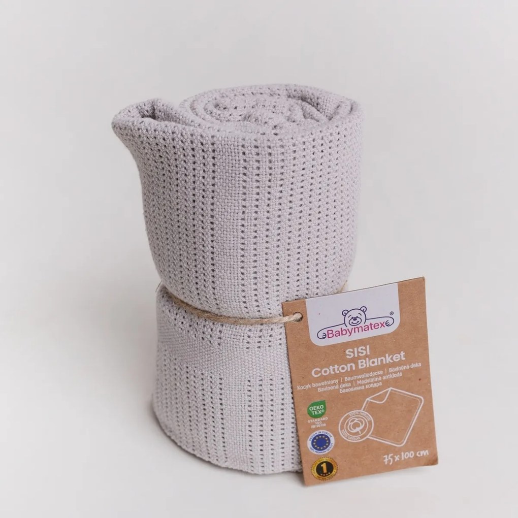 Babymatex Pătură pentru copii Sisi gri deschis, 75 x 100 cm