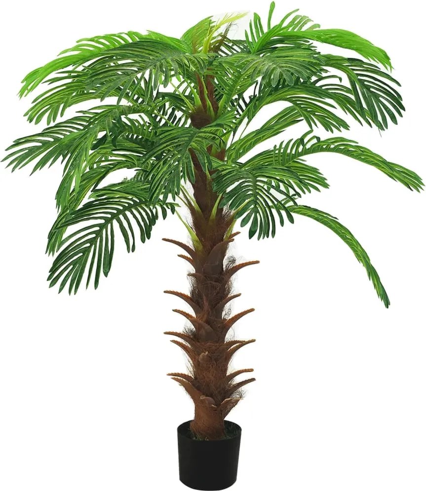 vidaXL Palmier cycas artificial cu ghiveci, verde, 140 cm