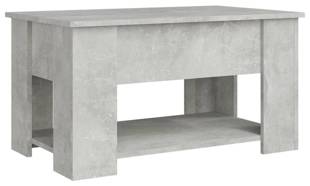 Masuta de cafea, gri beton, 79x49x41 cm, lemn prelucrat 1, Gri beton