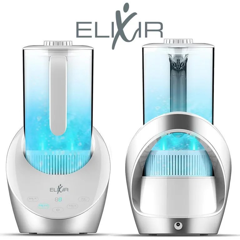 Cana pentru apa cu hidrogen Elixir, 15W, 1,6 L, Ecran tactil, 1200 PPB, Filtru inlocuibil, Alb/Gri