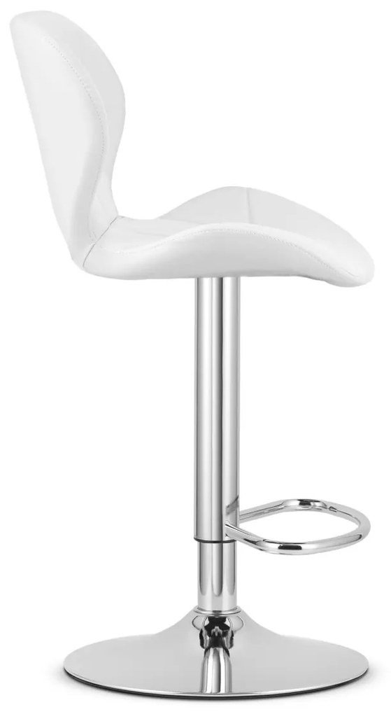 Scaun de bar alb WEST din piele ecologica