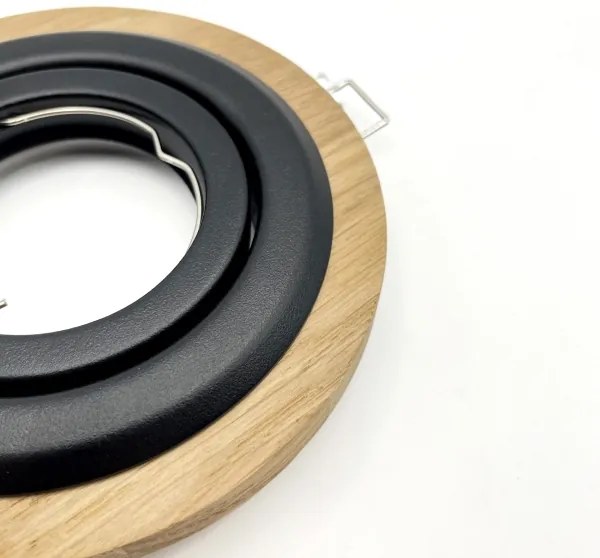 Plafonieră pentru tavan fals TOBBY 1x GU10/20W/230V Ø 11,5 cm stejar/negru