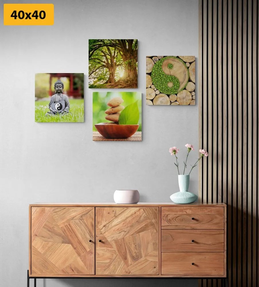 Set tablouri Feng Shui în design verde