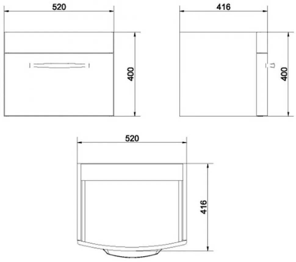 Dulap de baie Pure Alb pentru lavoar Pure 60 Cersanit