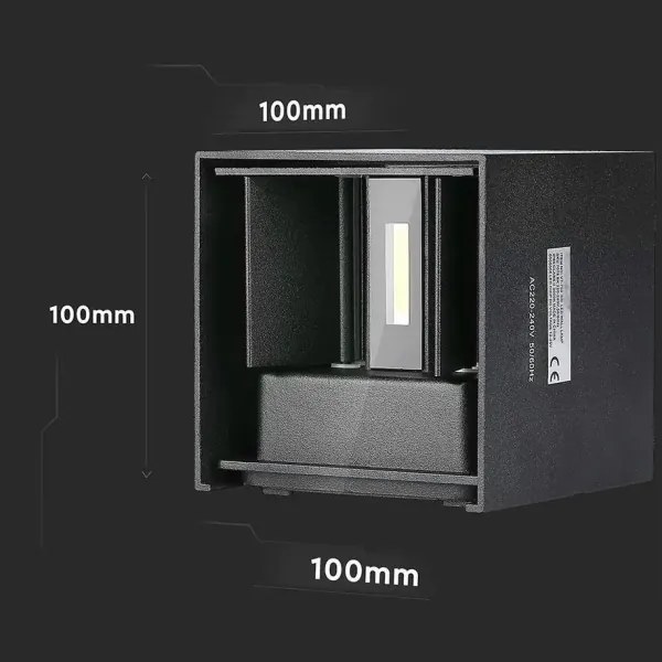 Aplică LED de exterior LED/5W/230V 4000K IP65 neagră