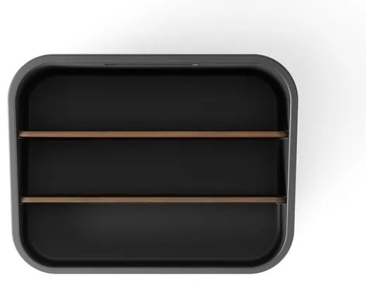 Organizator de baie negru pentru cosmetice din plastic reciclat Bellwood – Umbra