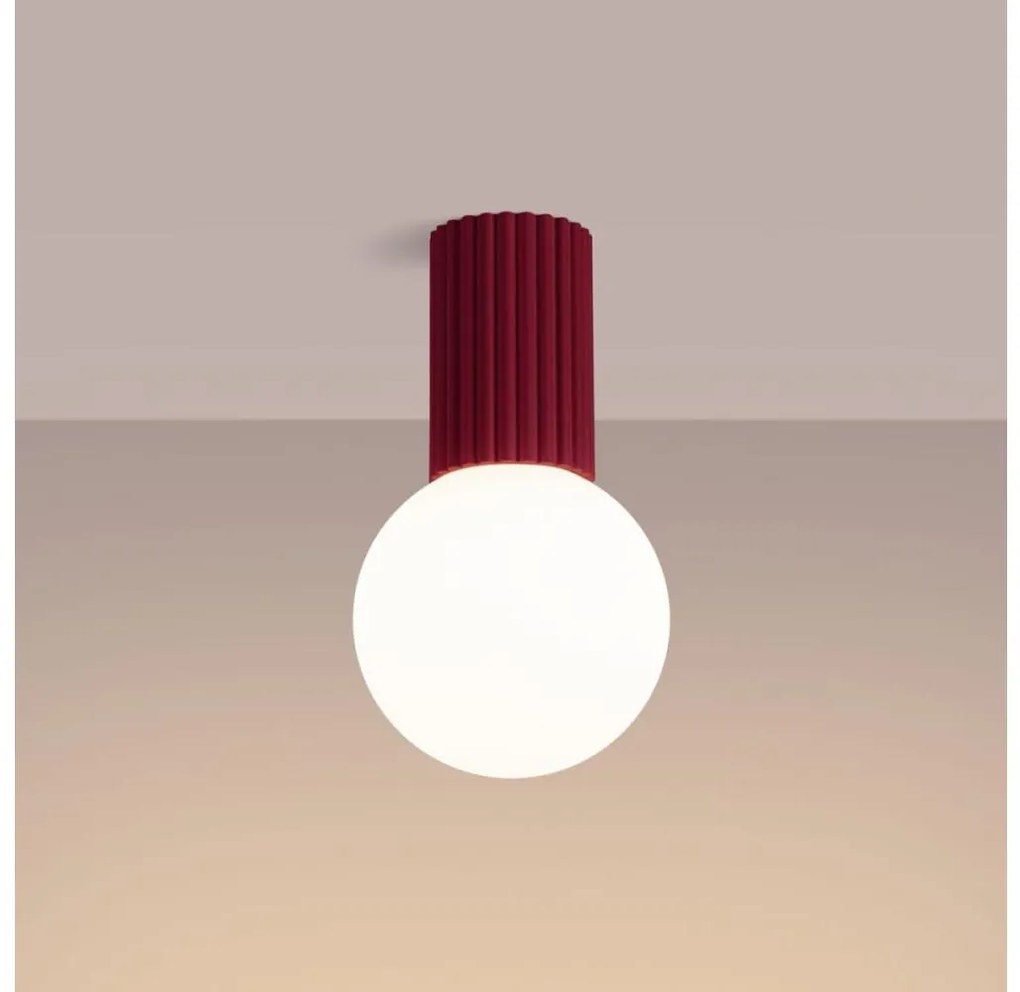 Plafonieră pentru baie Sollux SL.1748 HALO 1xG9/8W/230V IP44 roșu