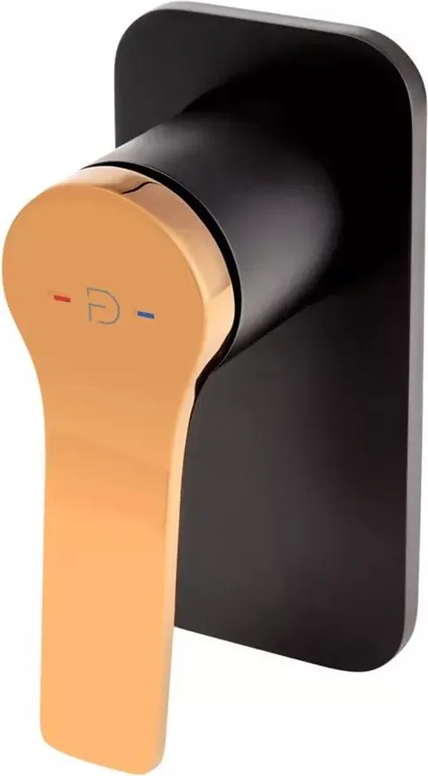 Baterie dus incastrata FDesign Seppia negru - rose gold cu corp ingropat
