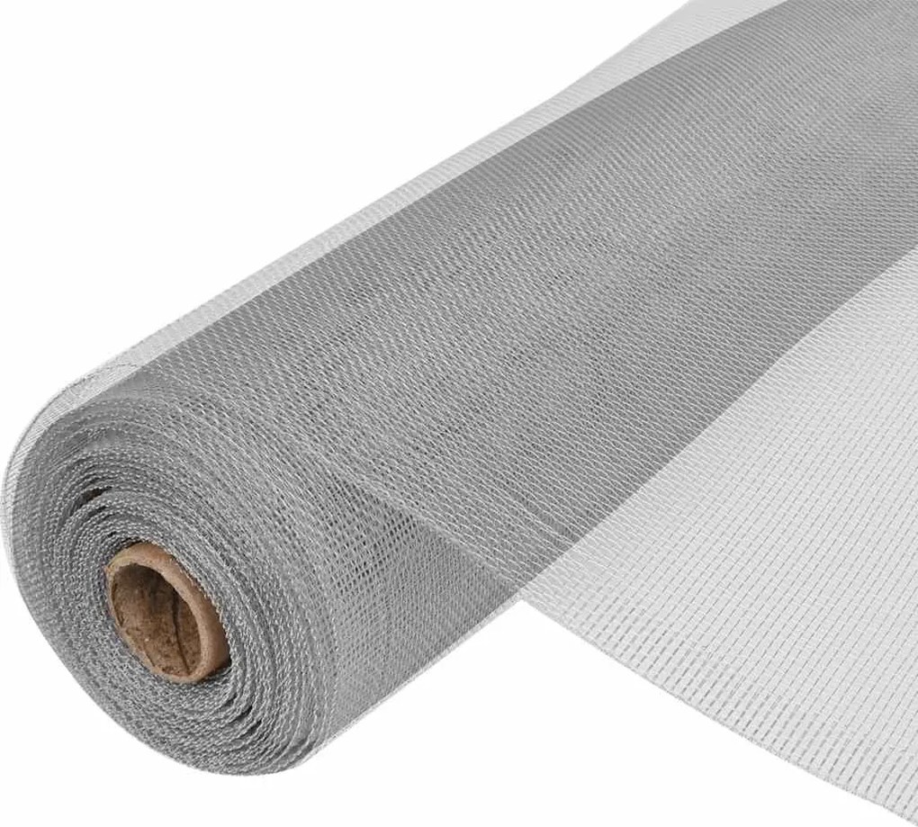 vidaXL Plasă de sârmă, argintiu, 100 x 1000 cm, aluminiu