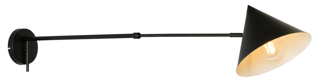 Lampa de perete de design neagră reglabilă - Triangolo