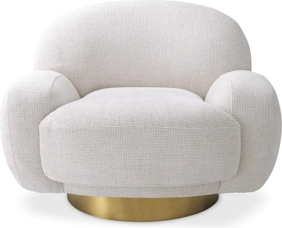 Fotoliu pivotant design elegant LUX Udine, lyssa off-white 116066 HZ