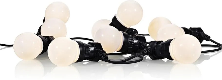 Șirag luminos cu LED Markslöjd Dakke Opal, 10 becuri, lungime 7,5 m, negru