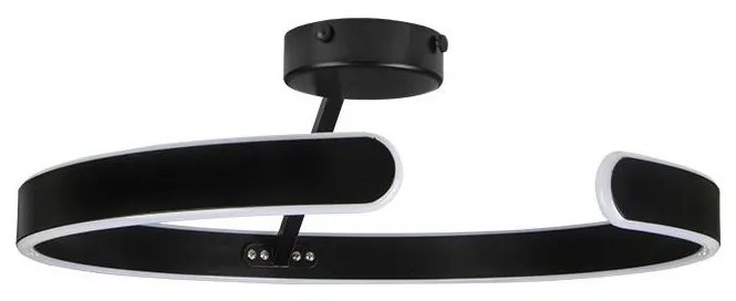 Lustră LED dimabilă aplicată LED/72W/230V 3000-6500K negru + telecomandă