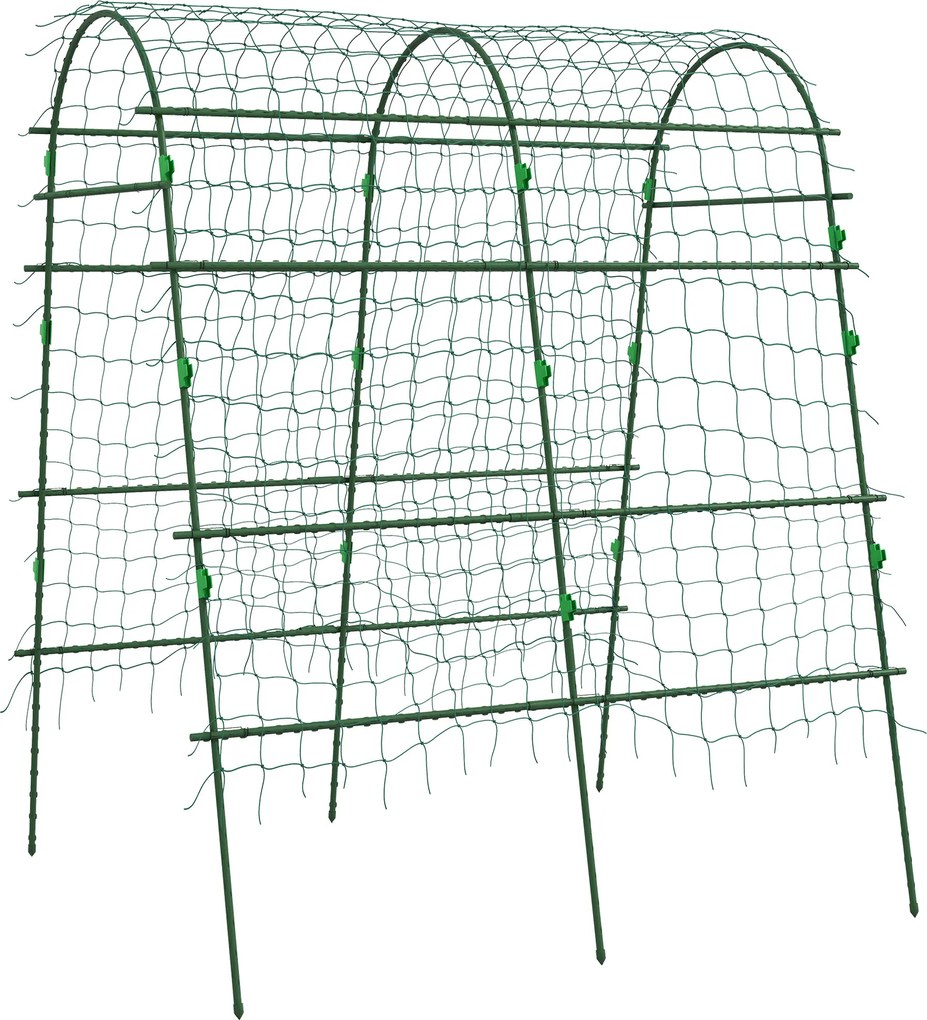 Outsunny Arc mare pentru cățărători, plasă de protecție pentru păsări, montaj ușor, metal, 144 x 167 x 206 cm | Aosom Romania