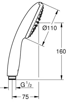 GROHE 27940001 - duș de mână VITALIO START 110 crom lucios