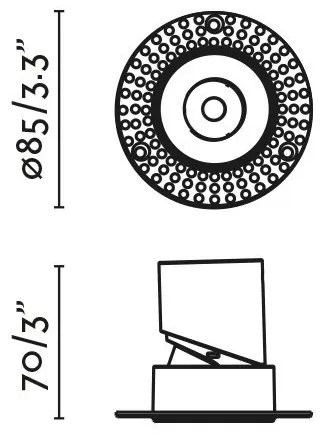 Spot LED incastrabil tavan orientabil trimless LOX 2700K alb