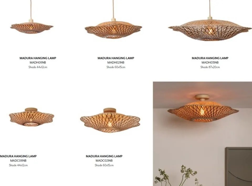 Lustra/Pendul Eco, Bambus, Madura nat/brown, M