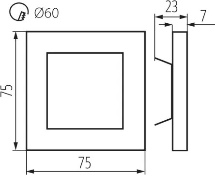 Kanlux 26538 - Aplică de perete pentru scări APUS LED/0,8W/12V 4000K