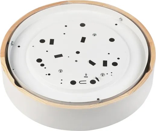 Plafonieră NATURAL, 3xE27/15W/230V, Ø 37,5 cm, pin/alb