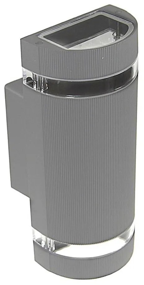 Aplică perete exterior KORTEK 2xGU10/30W/230V IP44 gri