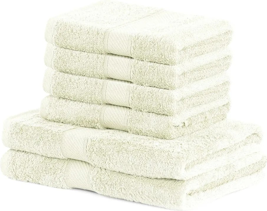 Set 6 prosoape DecoKing Bamby Ecru, crem deschis