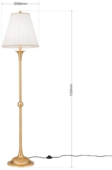 Lampadar Orion Stl 12-1090/1 FONSA 1xE27/60W/230V alb/auriu