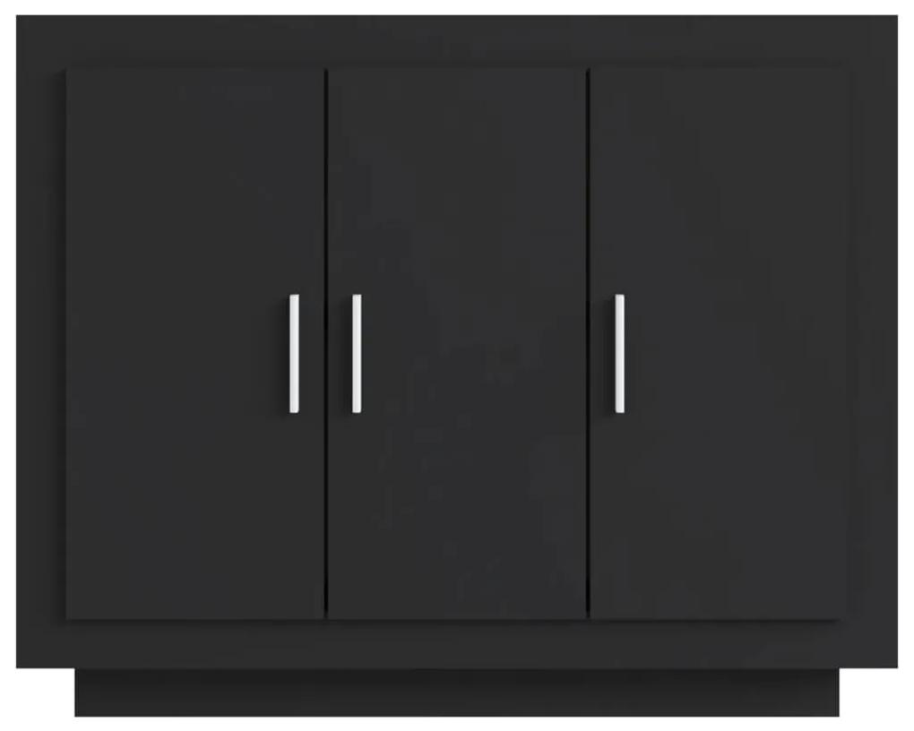 Servanta, negru, 92x35x75 cm, lemn compozit 1, Negru
