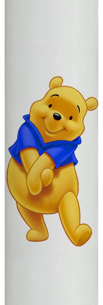 Lumanare Botez Winnie cu vesta albastra 4,5 cm, 50 cm