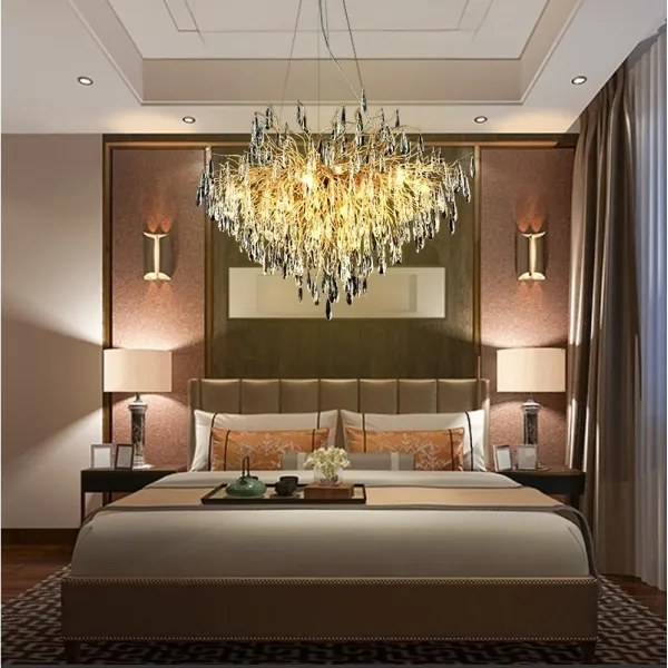 Lustră de cristal pe cablu 11xG9/40W/230V auriu