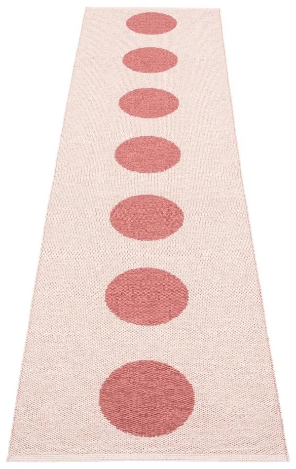 Covor tip traversă pentru interior și exterior roșu deschis 70x280 cm Vera Pop Blush – Pappelina