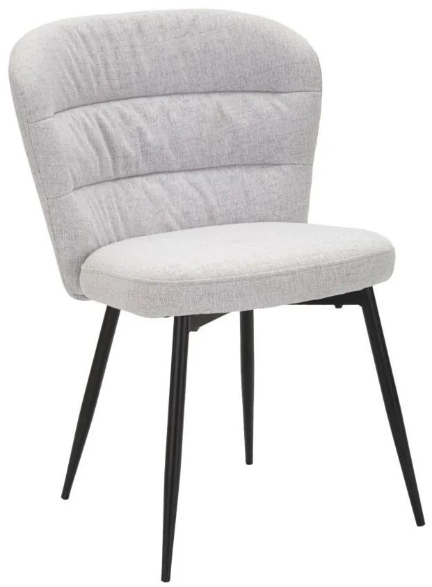 Set 2 scaune dining gri deschis din stofa si lemn de Pin, 58x60,5x85 cm, Losanna Mauro Ferretti