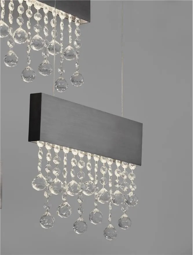 Lustra LED suspendata stil elegant CRISTA titan