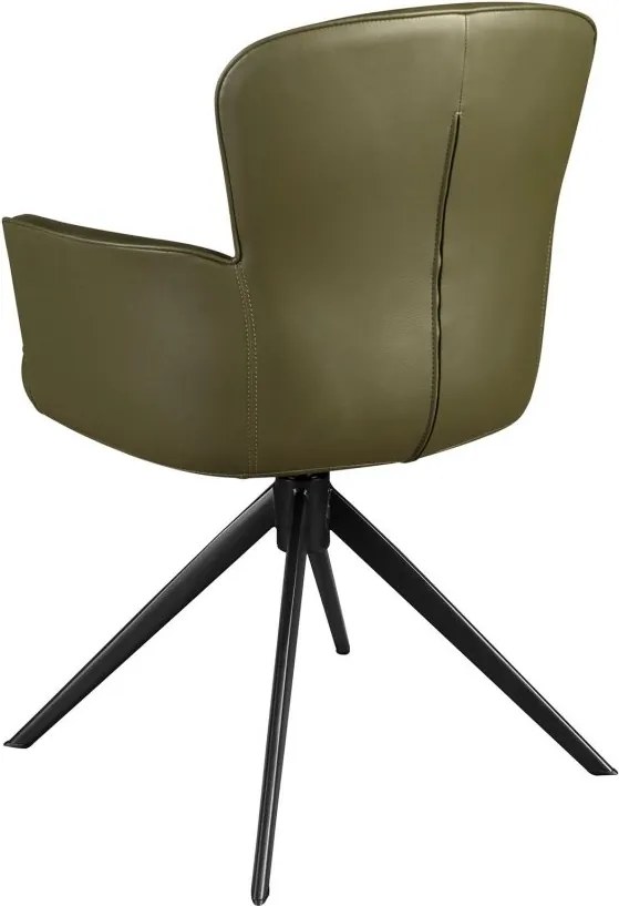 Scaun pivotant design LUX, Piele sintetica, Dark green