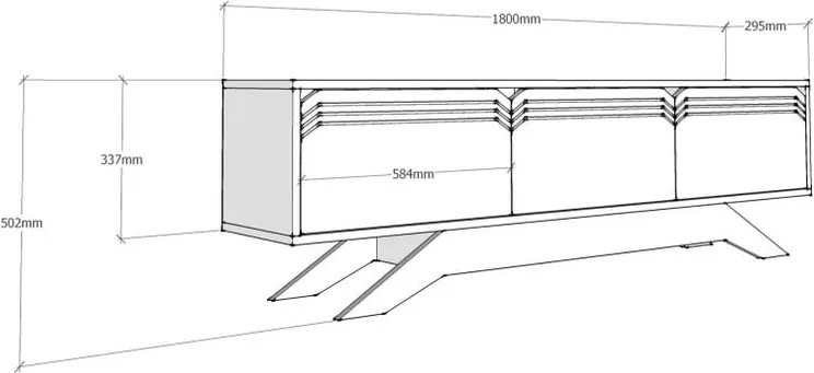 Comodă TV cu aspect de lemn de nuc Zena Home Piyar, natural-alb
