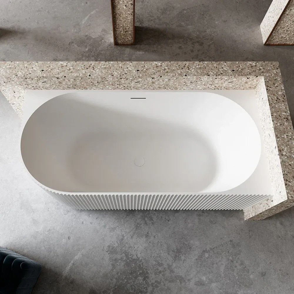 Cada freestanding Yara, colt perete dreapta, acril, Alb lucios,169x76x59 cm, 5021R