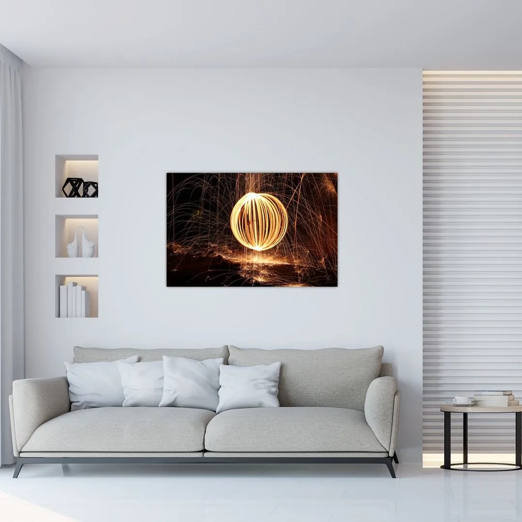 Tablou cu bilă iluminată (90x60 cm)