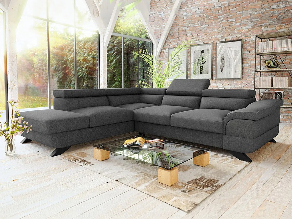 Colțar Lincoln 102Cutie de pat, 272x219x68cm, 142 kg, Picioare: Lemn