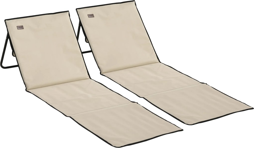 Outsunny Set 2 Șezlonguri Pliabile cu Unghi Reglabil și Buzunar cu Fermoar, 142x51x40 cm, Albastru | Aosom Romania