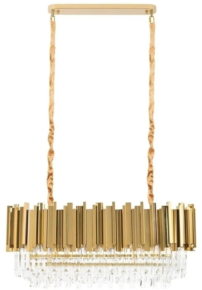 Lustra suspendata, Cristale de Sticla, Glamour Long Gold 90