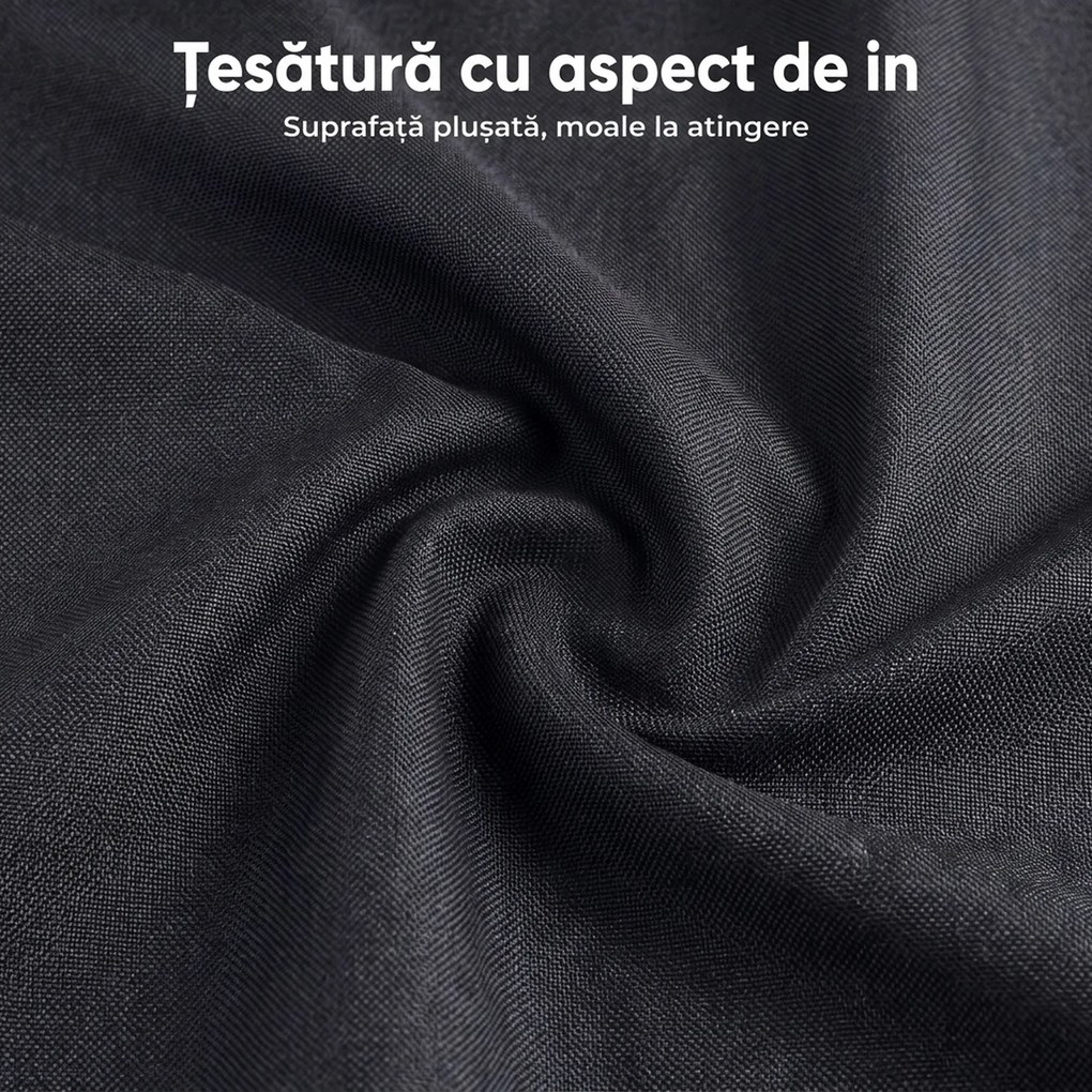 HOMCOM Set 2 scaune de bar cu spătar și suport pentru picioare, tapițerie textilă și picioare din oțel, negru | Aosom Romania