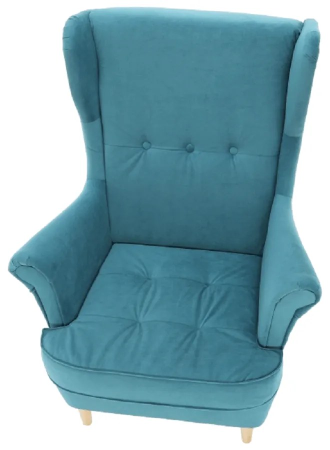 Fotoliu, material textil petrol/fag, RUFINO NEW
