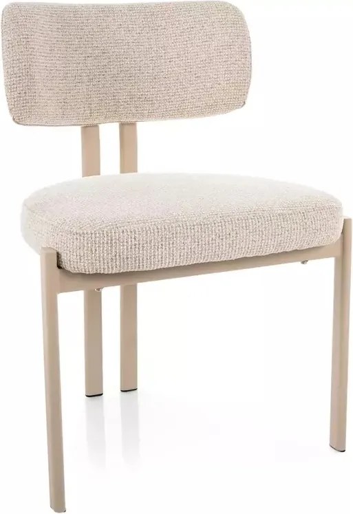 Scaun tapitat Misaki 255 bej deschis/cașmir - H81 cm