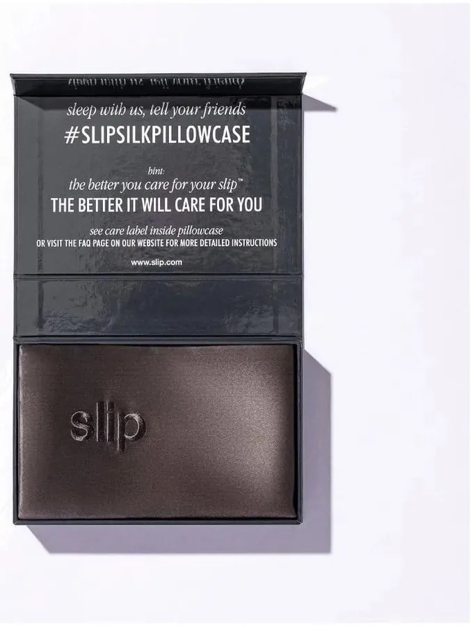 Față de pernă din mătase 51x76 cm Charcoal – slip