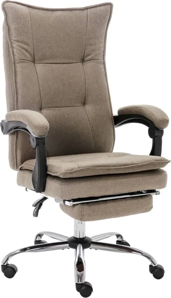 vidaXL Scaun de birou, gri taupe, material textil