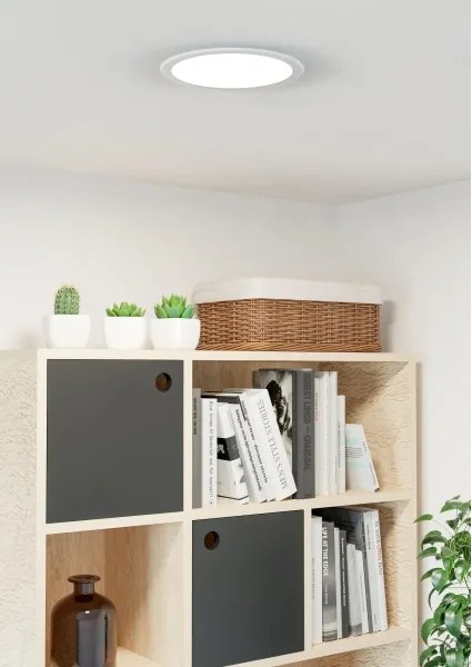 Eglo 901398 - Plafonieră LED încastrată FUEVA, 18,5 W, 230 V, Ø 21,6 cm, albă