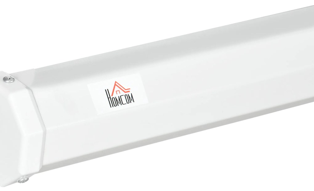 HOMCOM Ecran Proiector de 120" Format 4:3 din Tesatura Tip Plasa, Plastic si Metal cu Trepied, 244x183 cm, Alb | Aosom Romania